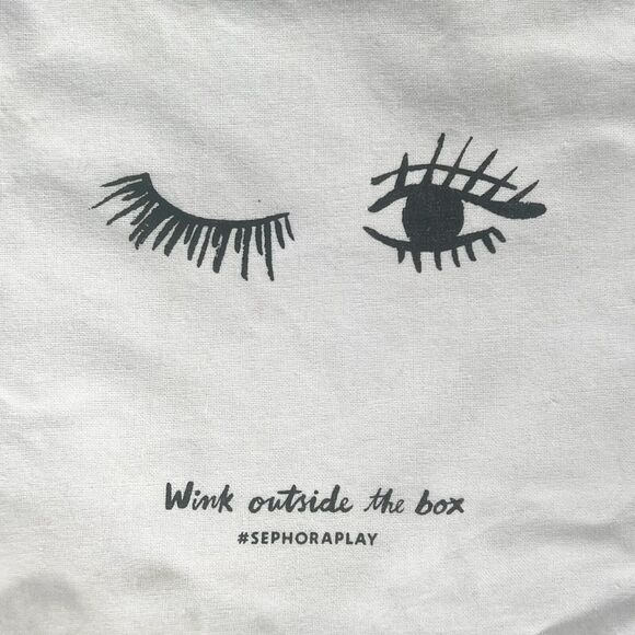 Sephora Wink Outside the Box Drawstring Cloth MakeUp Delicates Travel Bag New - Picture 2 of 4